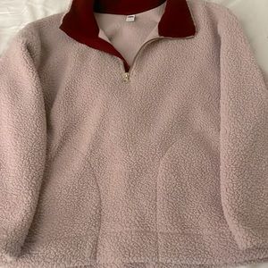 Large Old Navy light pink quarter zip